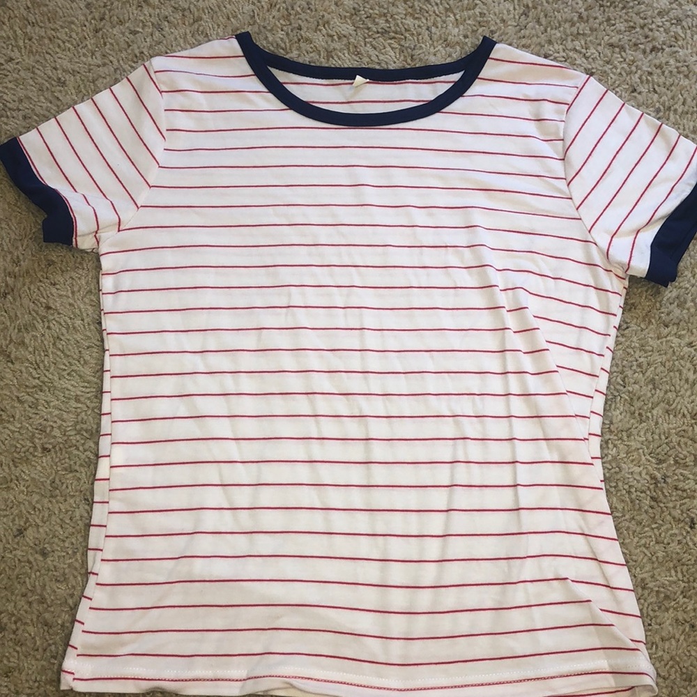Red and white striped shirt